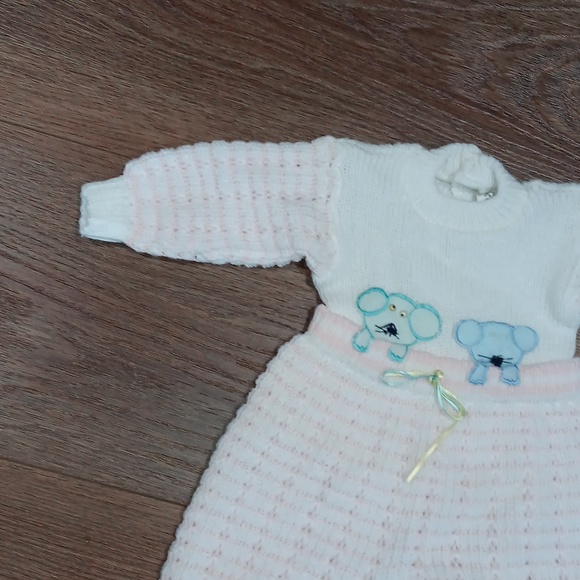 VINTAGE KNIT ONE PIECE INFANT outfit... #5843 - Picture 3 of 10